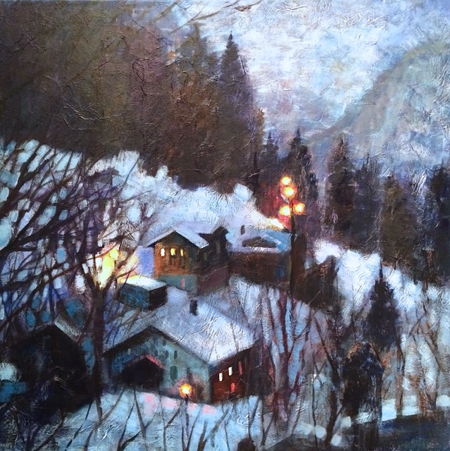 Evening in Wengen, SOLD