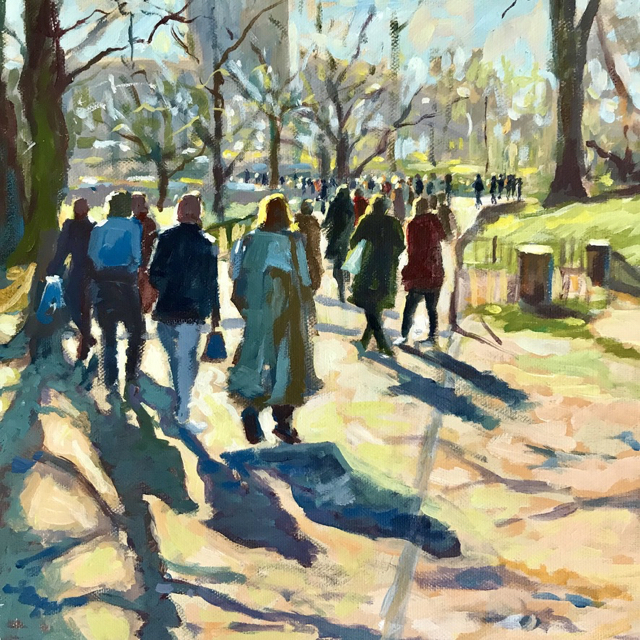 February sun St. James Park, Acrylic, SOLD