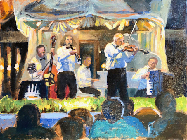  Venice Musicians, Acrylic, 31 x 42cm framed, £200